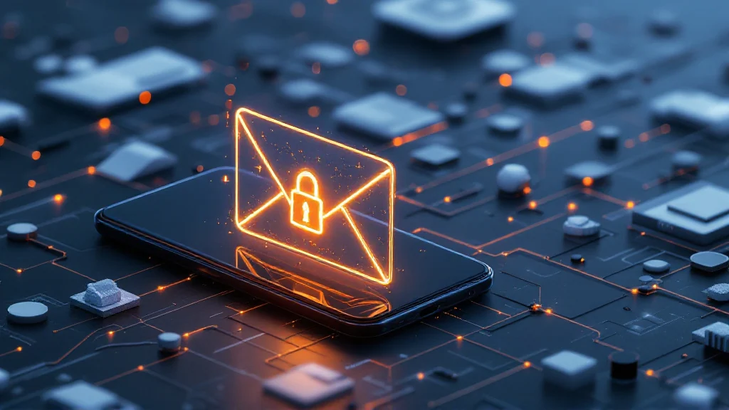 A diagram showing a mobile device sending a sealed, encrypted envelope across a network, representing secure call signalling.